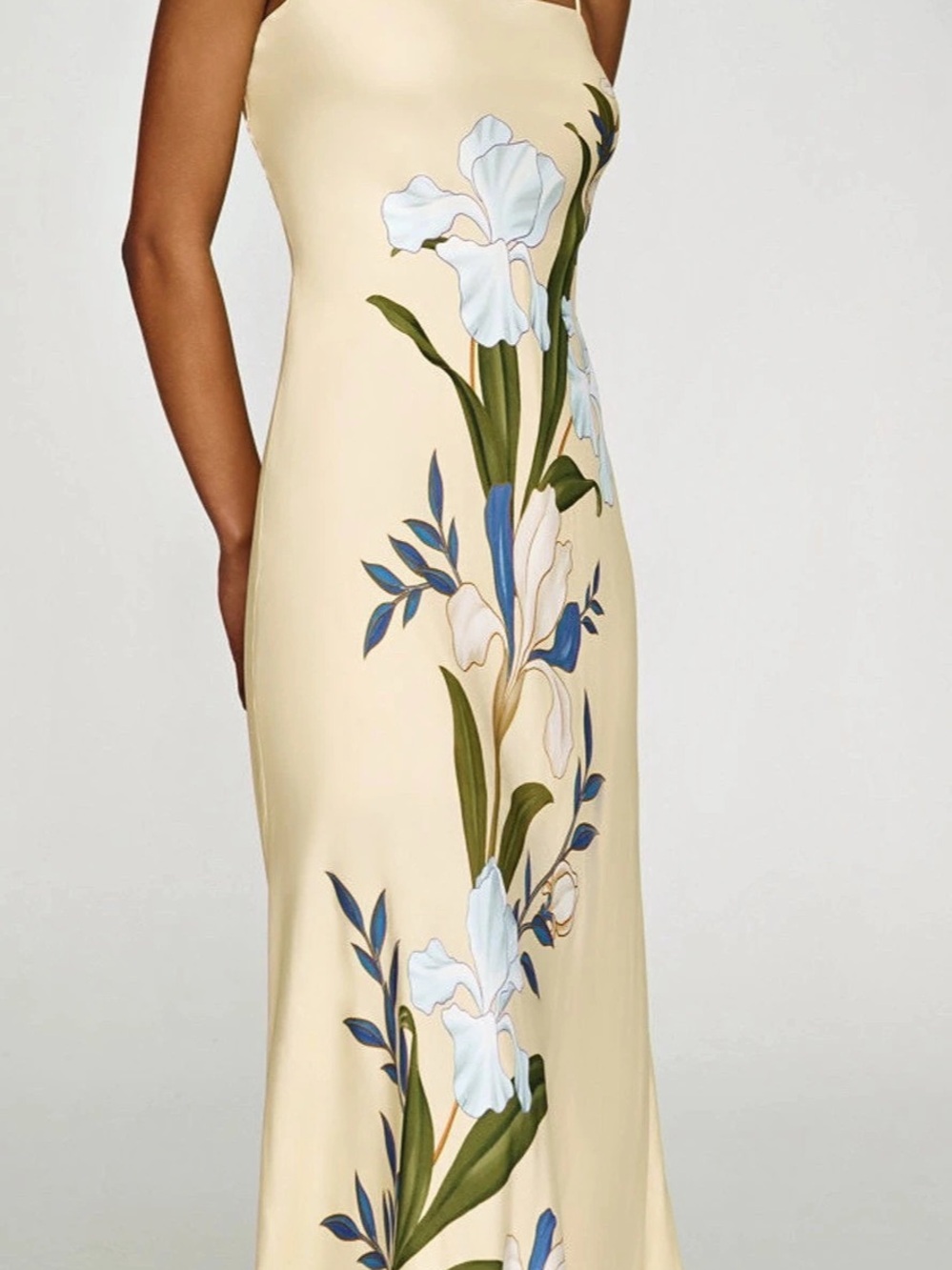 Farm Rio Floral Maxi Dress in Yellow & Blue